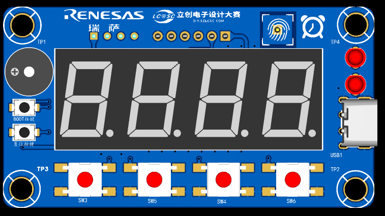 电子时钟顶层3D