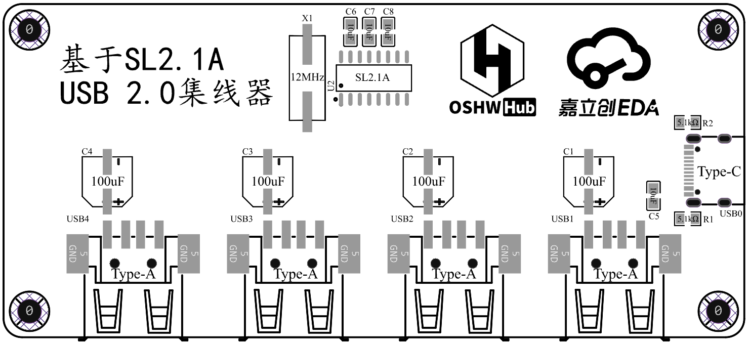 基于SL2.1A的USB 2.0集线器装配图.png