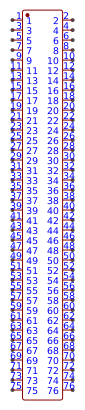 SAMTEC-CLE-138-01-G-DV-A--引脚图-PCB封装图 - 嘉立创EDA