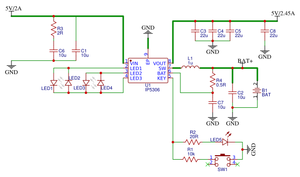 IP5306 Mobile Battery Power SOC: Datasheet, Schematic,, 58% OFF