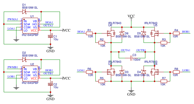 IR2184S全桥驱动电路 资源 - 嘉立创EDA