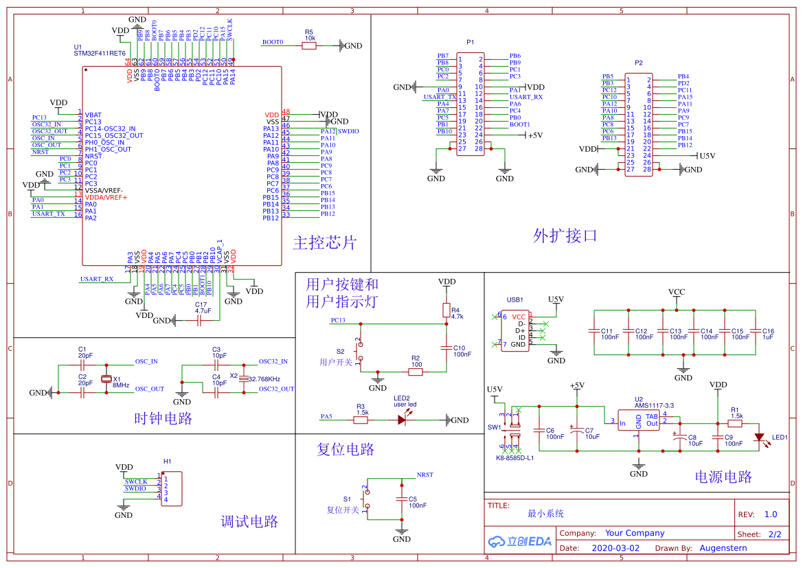 Схема подключения stm32