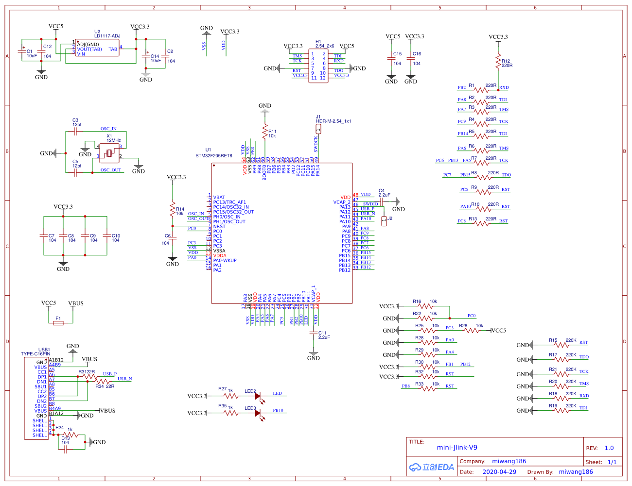 minijlinkv9 立创EDA开源硬件平台