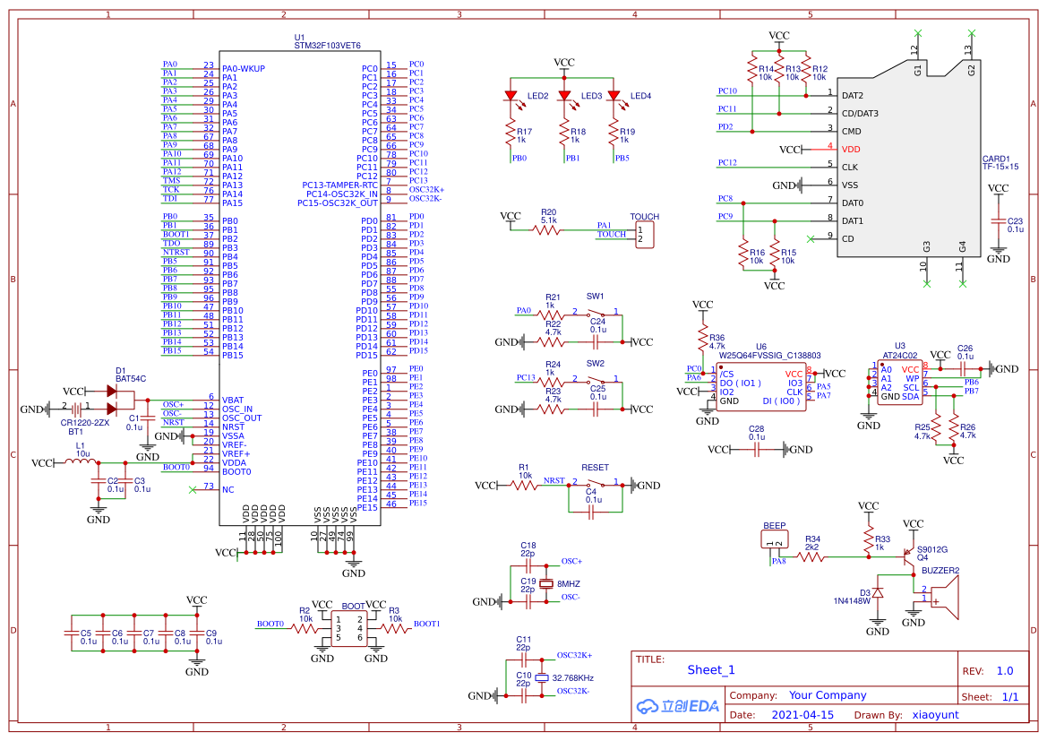 野火stm32f103vet6指南者 