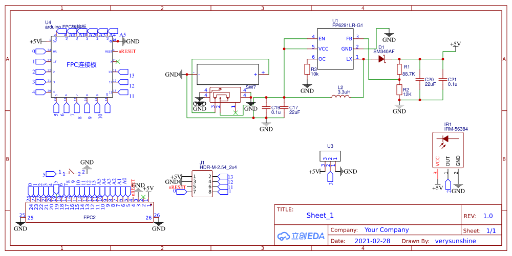 WS2812 arduino 控制小板18650电池 - 嘉立创EDA开源硬件平台