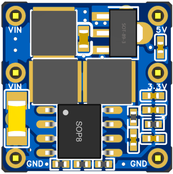LM5164电源模块（7~70V降5V+3.3V） - 立创开源硬件平台