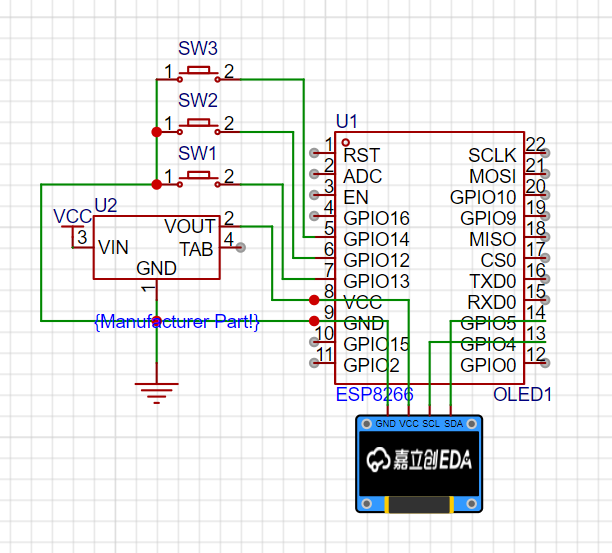 基于ESP8266的天气手表 - 立创开源硬件平台