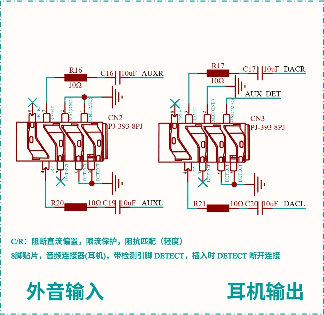 音频接口原理图