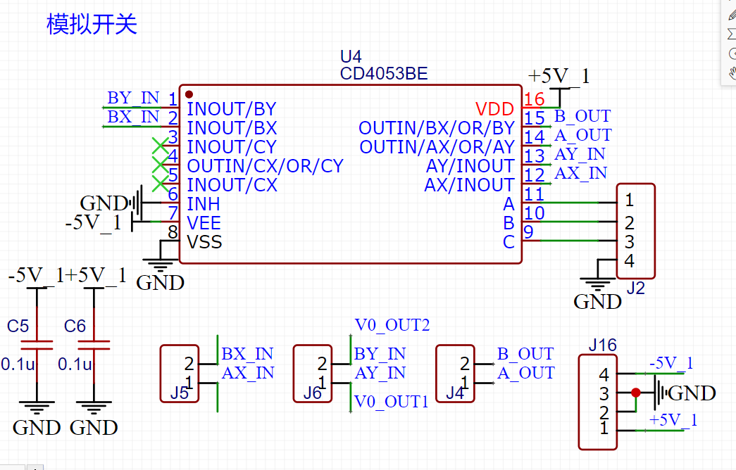 cd4053典型应用电路图图片