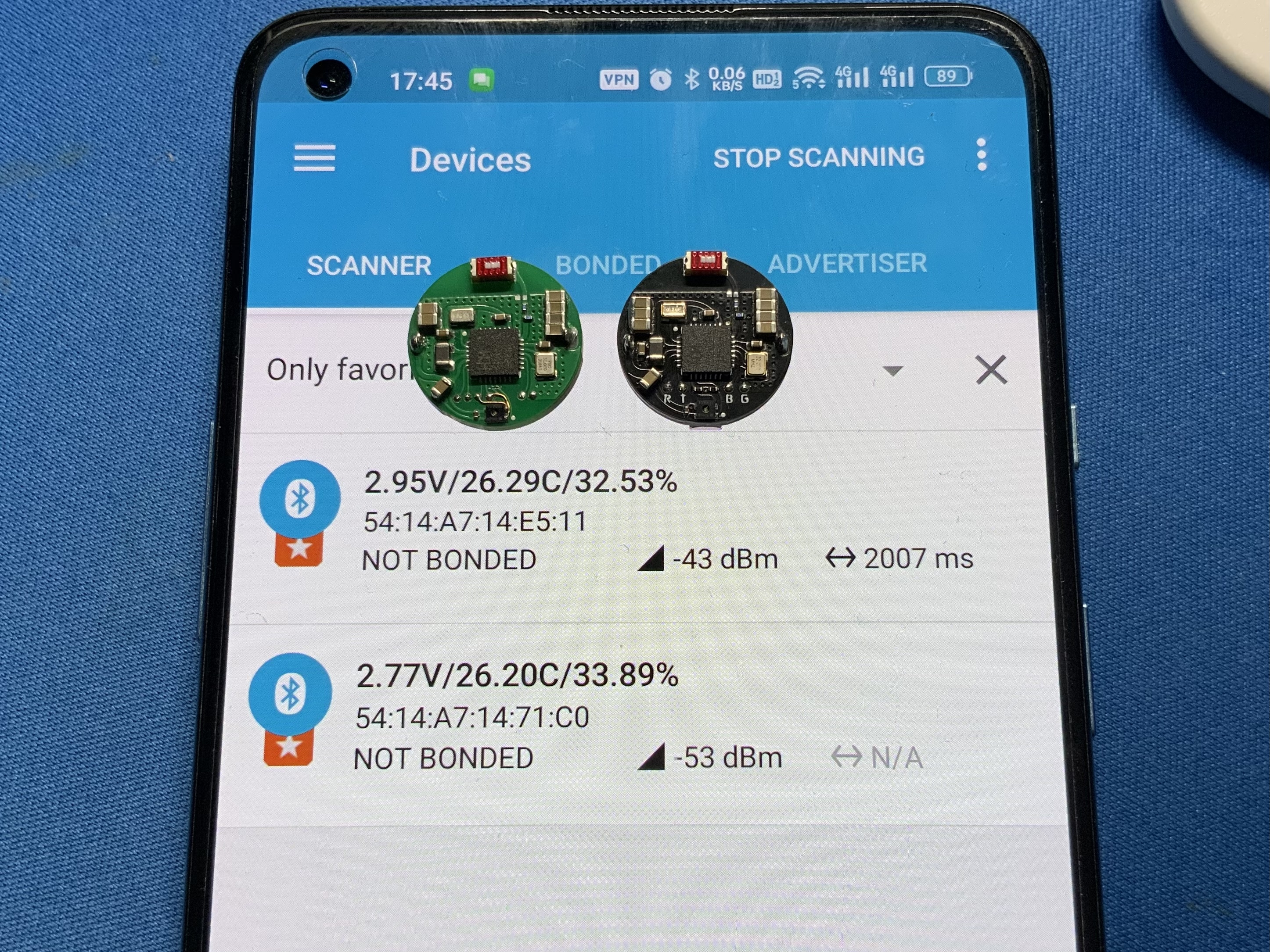 在nRF Connect APP查看