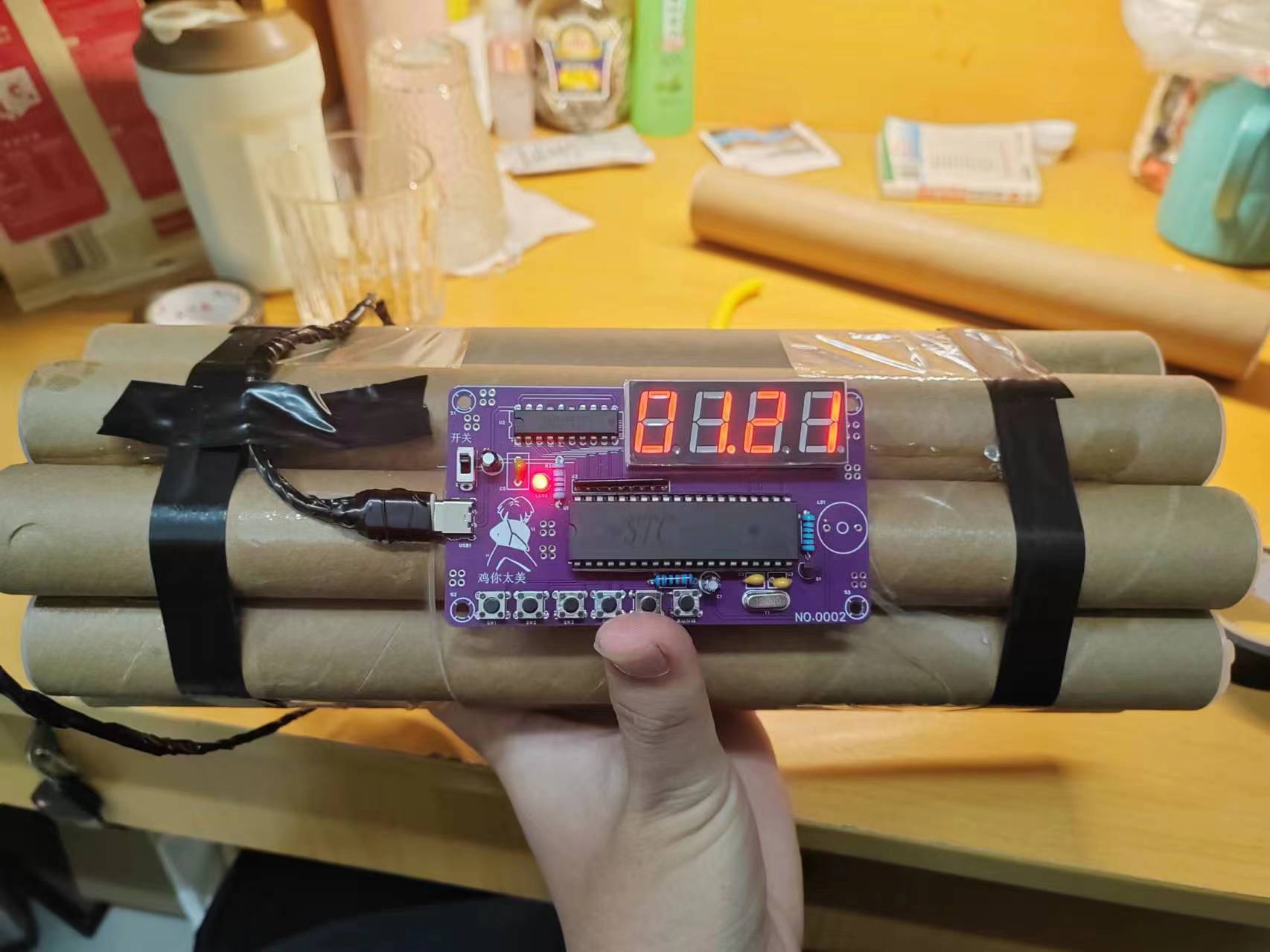 焊接好PCB板图片