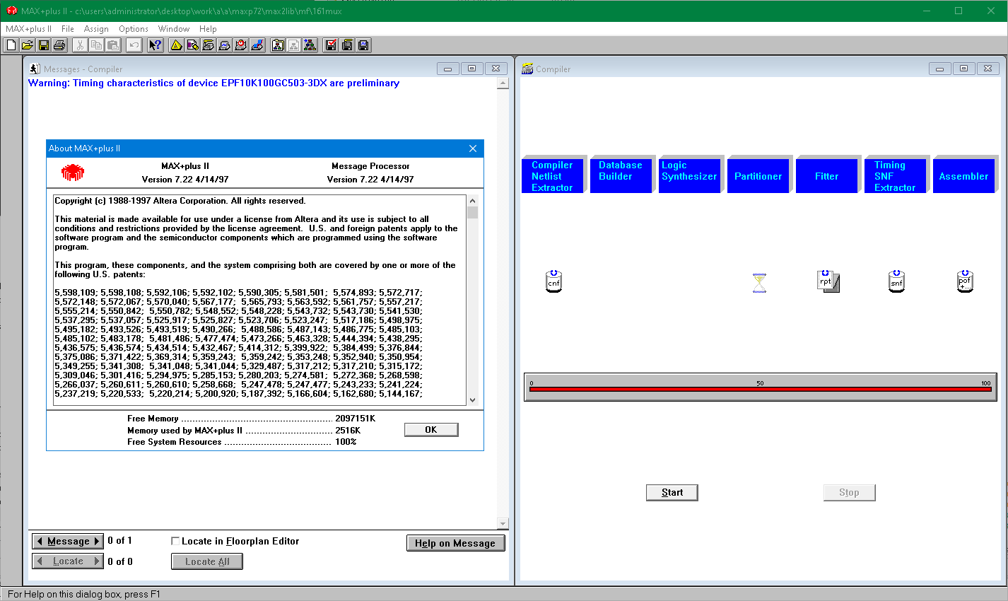 MAX+plus II 7.22