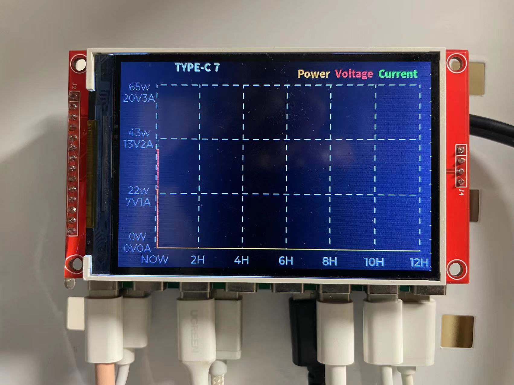 历史充电界面可设置1/3/6/12/24/48小时