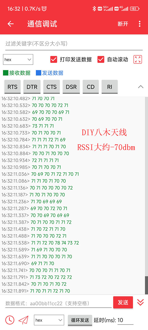 八木天线rssi