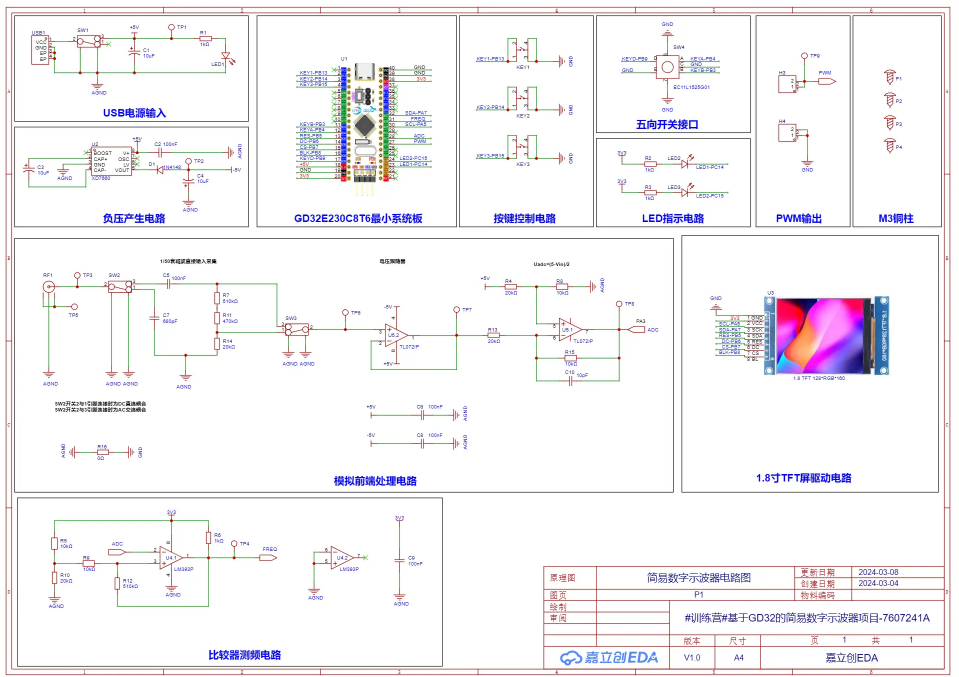 #训练营#基于GD32的简易数字示波器项目-7607241A - 立创开源硬件平台