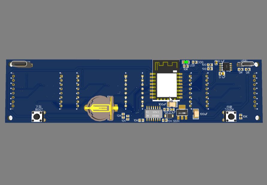 ESP8266四位1588共阳点阵wifi授时时钟（未验证） - 嘉立创EDA开源硬件平台