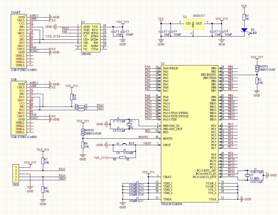 stm32f103rbt6电路图图片